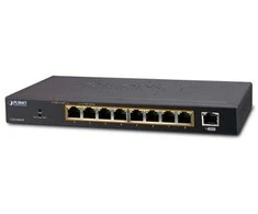 Šakotuvas Planet 8 prievadų 10/100/1000 Gigabit 802.3at POE Ethernet jungiklis ir 1 prievado Gigabit Ethernet jungiklis (120 W POE biudžetas su išoriniu maitinimo šaltiniu)