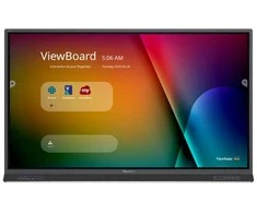 „Viewsonic IFP“, 75 colių (3840 x 2160), 33 daugiataškių lietimui jautrių ekranų, 7H, 350 nitų, 8 GB RAM / 64 GB atminties, „Android 9“, OPSx1, „Wi-Fi“ lizdasx1, HDMI įvestisx3, HDMI išvestisx1, VGAx1, DPx1, SPDIFx1, USB-Ax5, USB-Bx2, USB-Cx1, ausinėsx1, kompiuterio garsasx1, RJ45x1, RS232, Juodas