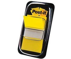 3M Lipnūs žymekliai Post-it, 25,4 x 43,2 mm, 50 lapelių, geltona