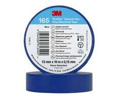 3M „Temflex™ 165“ 165BL1E Izoliacinė juosta #####„Temflex™ 165“ mėlyna (ilgis x plotis) 10 m x 15 mm 1 vnt.