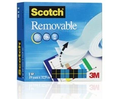 3M Lipni juostelė SCOTCH MAGIC, 19 mm x 33 m, nuimama