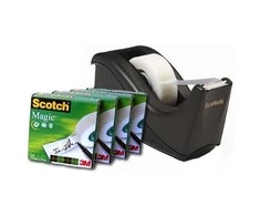 3M Tape Scotch® Magic™ 19 mm x 33 m 4 liniuotė + 1 tipo C60 dozatorius