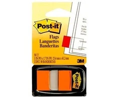 3M Lipnūs žymekliai POST-IT, 25,4 x 43,2 mm, 50 lapelių, oranžinė