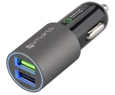 4Smarts automobilinis įkroviklis Rapid 30W su greitu įkrovimu, matinis pilkas