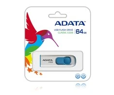 Ištraukiamas atmintukas Adata C008 64GB Baltas/Mėlynas