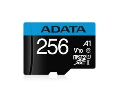 Atminties kortelė ADATA 256GB Premier Micro SDHC, R/W iki 100/25 MB/s, su adapteriu