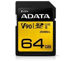Atminties kortelė ADATA | Premier ONE | UHS-II U3 | 64 GB | SDXC | Flash atminties klasė 10