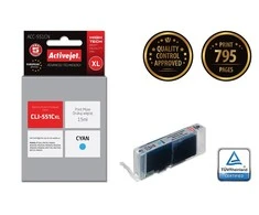 Spausdintuvo Kasetė - Activejet ACC-551CN, Mėlyna, 15 ml