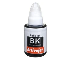 Rašalo Kasetė - Activejet AC-G490Bk, Pakaitalas Canon GI-490BK, 135 ml, Juoda