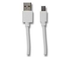 2GO Ladekabel für Micro-USB USB kabelis - Weiss - 100cm