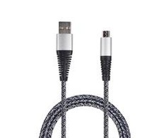 2GO Ladekabel USB laidas – sidabrinis – 100cm, skirtas Micro-USB