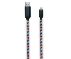 USB kabelis 2GO USB-A - mikroUSB 1 m Multicolor (797145)