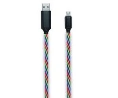 USB kabelis 2GO USB-A - mikroUSB 1 m Multicolor (797145)
