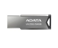 ADATA DUOMENYS | USB atmintinė | UV250 | 64 GB | USB 2.0 | sidabras