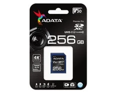 Atminties kortelė ADATA Premier Pro UHS-I SDXC, 256 GB, Flash atminties klasė 10, U3, V30, 85 MB/s, 100 MB/s