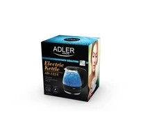 Adler | Virdulys | AD 1224 | Standard | 2000 W | 1.5 L | Glass | 360° rotational base | Juodas
