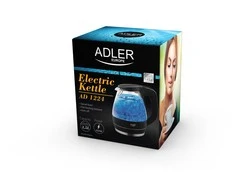 Adler | Virdulys | AD 1224 | Standard | 2000 W | 1.5 L | Glass | 360° rotational base | Juodas