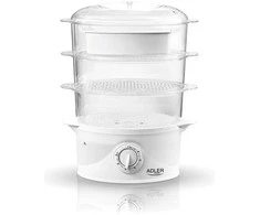 Garų puodas Adler | Baltas | 800 W W | Krepšelių skaičius 3