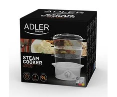 Garų puodas Adler | Baltas | 800 W W | Krepšelių skaičius 3