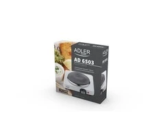 Adler | Laisvai pastatoma stalo kaitlentė | AD 6503 | Degiklių / virimo zonų skaičius 1 | Baltas | Elektrinis