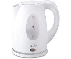 Adler | Virdulys | AD 1207 | Standartinis | 2000 W | 1,5 l | Plastikas | 360° sukamasis pagrindas | Baltas