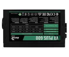 PSU AEROCOOL PGS VX-600plus 600W 80+ BOX