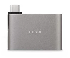 Moshi USB-C dvigubas USB-A adapteris, titano pilkas