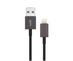 aevoe moshi Lightning - USB - 1 m - Lightning - USB A - Juodas - Telefonas 5 - iPod touch (5 Gen) - iPod nano (7 Gen) - iPad (4 Gen) - iPad mini