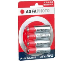 AgfaPhoto 110-802589 - Single-use battery - AA - Alkaline - 1.5 V - 4 pc(s) - Mėlyna - Pilkas