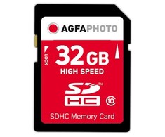 Atminties kortelė „AgfaPhoto“ SDHC kortelė 32 GB didelės spartos, 10 klasės UHS I