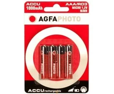 1x4 AgfaPhoto Akku NiMh Micro AAA 900 mAh
