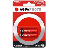 1x2 AgfaPhoto Akku NiMh Micro AAA 900 mAh