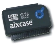 Kištukinis Aixcase USB 3, 0 - SATA / IDE Juoda (AIX- BLUSB3SI- PS)