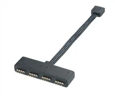 Akasa RGB LED Splitter kabelis, nuo 1 iki 4 vnt., 10cm, juodas AK-081