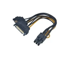Akasa 2x 15-Pin-SATA to 1x 6-Pin-PCIe Adapteris