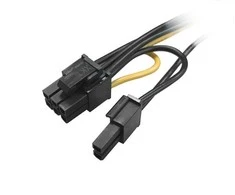 Akasa 2x 15-Pin-SATA to 1x 6+2-Pin-PCIe Adapteris