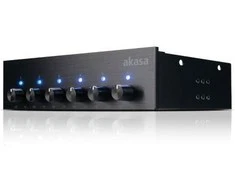 Akasa 5.25 inch FC.Six Fan Controller - juodos spalvos