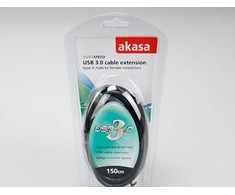 Akasa USB 3.0 laidas, A tipas, 1,5 m - juodas
