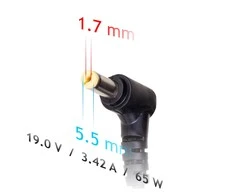 Nešiojamojo kompiuterio pakrovėjas Akyga AK-ND-06 (19V / 3.42A 65W 5.5 x 1.7mm) ACER 1.2m
