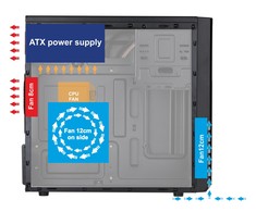 Akyga AK17BK kompiuterio dėklas Micro Tower Juodas