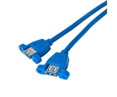 Adapteris su kabeliu Akyga AK-CA-62 2x USB A 3.0 A (f) / USB 19 pin (f) 65cm
