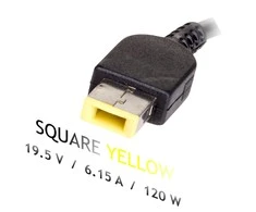 Akyga Nešiojamojo kompiuterio maitinimo šaltinis AK-ND-52 19.5V/6.15A 120W Square Geltona LENOVO