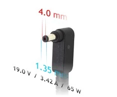 Nešiojamojo kompiuterio pakrovėjas Akyga AK-ND-55 (19V / 3.42A 65W 4.0 x 1.35mm) ASUS 1.2m