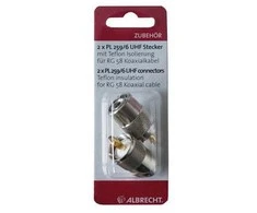 Albrecht „Stecker 2er-Blister“ (PL259/6 Zweier-Blister Set)