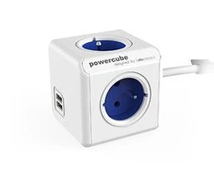 Allocacoc PowerCube Extended 4 lizdai 2x USB 1,5m malūnėlis
