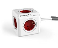 allocacoc PowerCube Extended 3 m incl. 3 m Cable red Type F