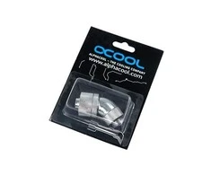 Alphacool HF Connection 45 Degree G1/4 Inch Female Thread to 16/10mm – Rotatable, Chrome Sidabrinis