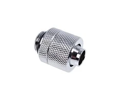 Alphacool Eiszapfen fitting straight G1/4 inch female thread to 13/10mm – chrome sidabrinis