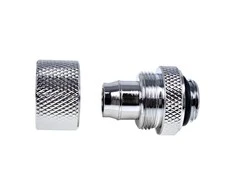 Alphacool Eiszapfen fitting straight G1/4 inch female thread to 13/10mm – chrome sidabrinis