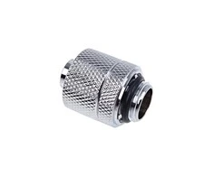 Alphacool Eiszapfen fitting straight G1/4 inch female thread to 13/10mm – chrome sidabrinis